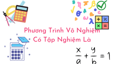 Phương trình vô nghiệm có tập nghiệm là