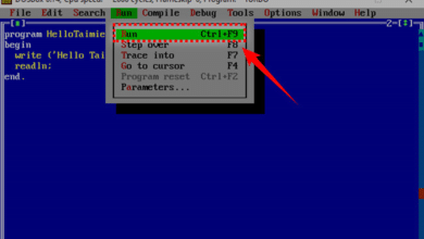 Trong turbo pascal để thực hiện chương trình